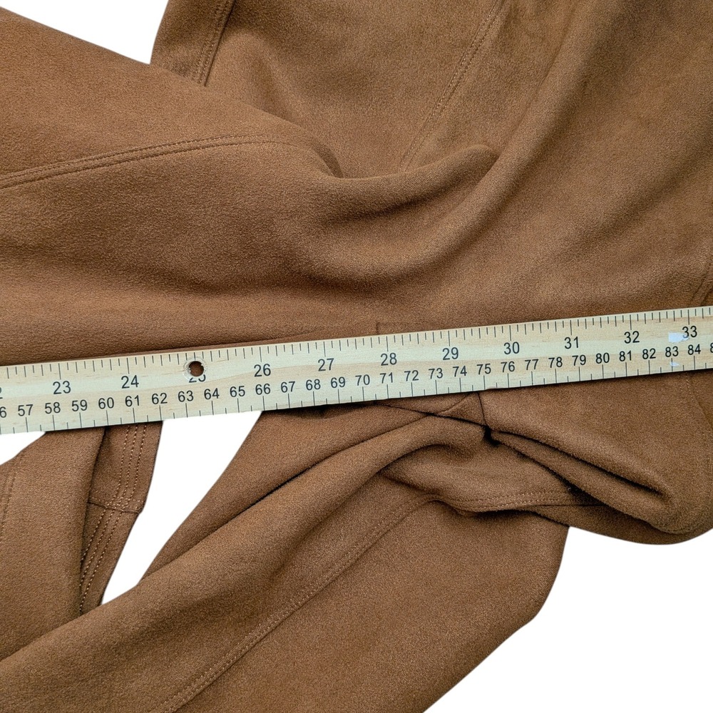 Spanx Leggings Rich Caramel Faux Suede Pull On Elastic Waistband Stretch Size M - Picture 9 of 11